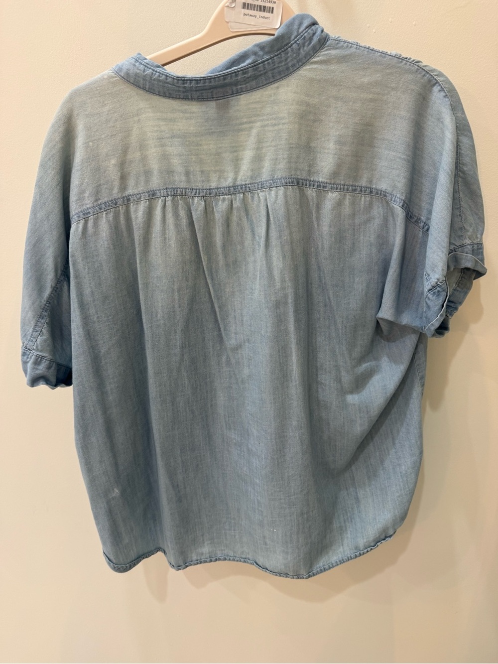 Universal Thread Light Blue Denim Button-Front Blouse - Picture 2 of 5